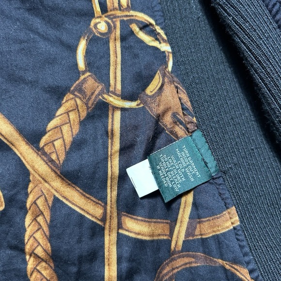 Women's M Lauren‎ Ralph Lauren Denim Quilted Jacket Snap Button - Picture 9 of 10